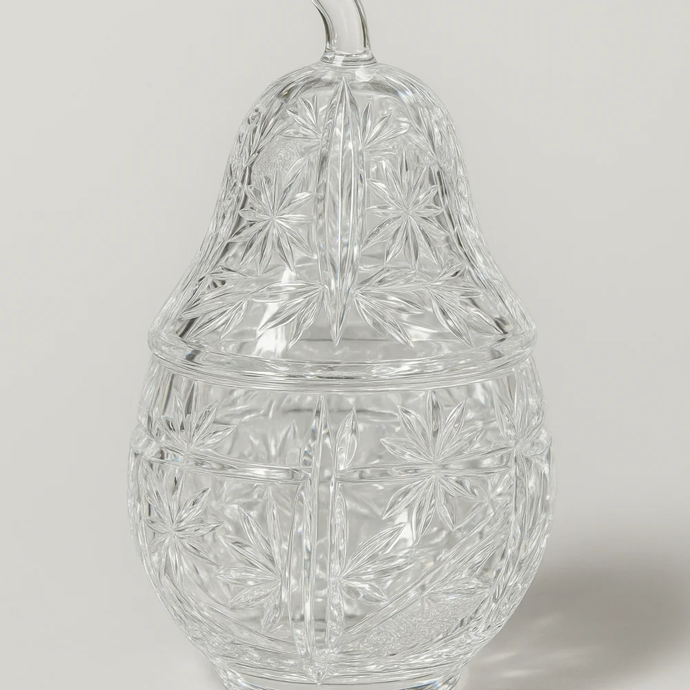 Elegant Clear Glass Candy Jar